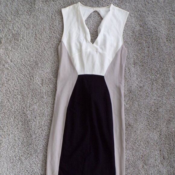 Slimming Stella Mccartney  colorblock bodycon Cocktail Party dress M - Picture 4 of 11